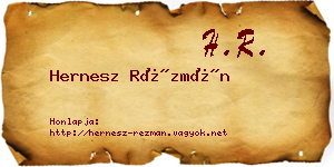 Hernesz Rézmán névjegykártya